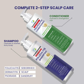 PHARMBANNER shampoo pump close-up demonstrating easy dispensing and controlled dosage