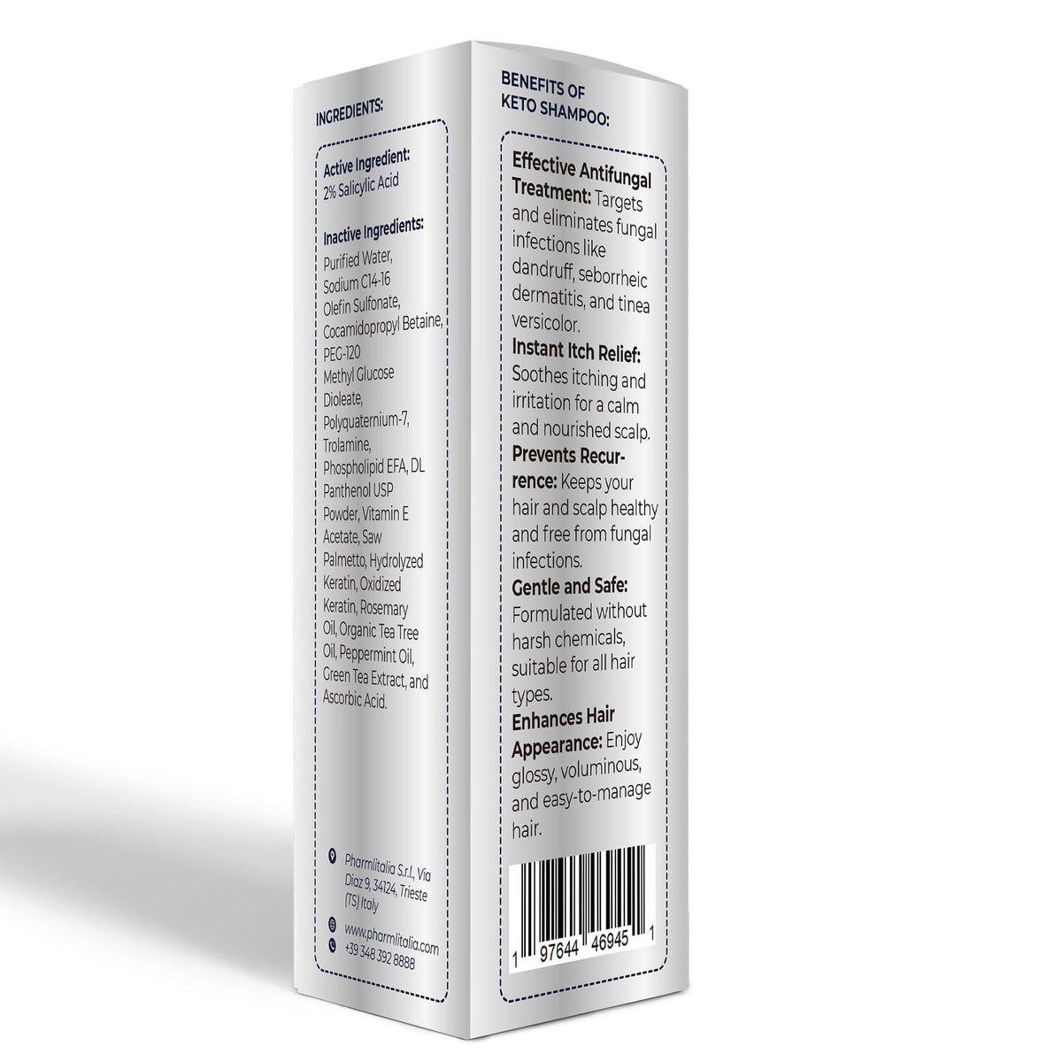 Pharmlitalia shampoo in bathroom setting demonstrating easy at-home use