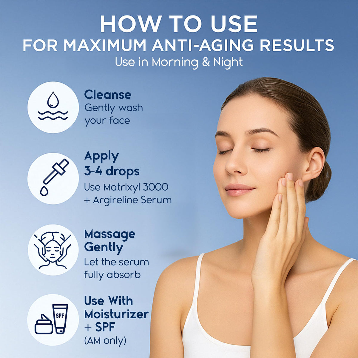 Pharmlitalia illustrative before and after showing improved skin texture benefit