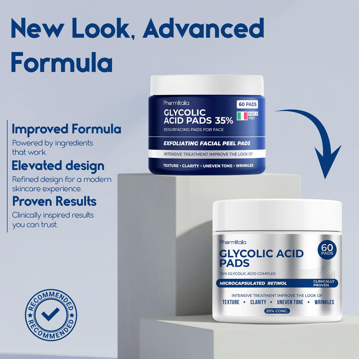 Pharmlitalia lifestyle image in bathroom routine emphasizing at-home peel simplicity