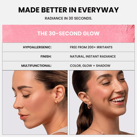 Phase Zero brush applying blush showing easy blend and payoff