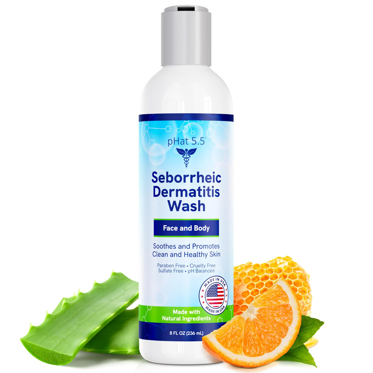 pHat 5.5 front bottle showing clean label and gentle formula benefit
