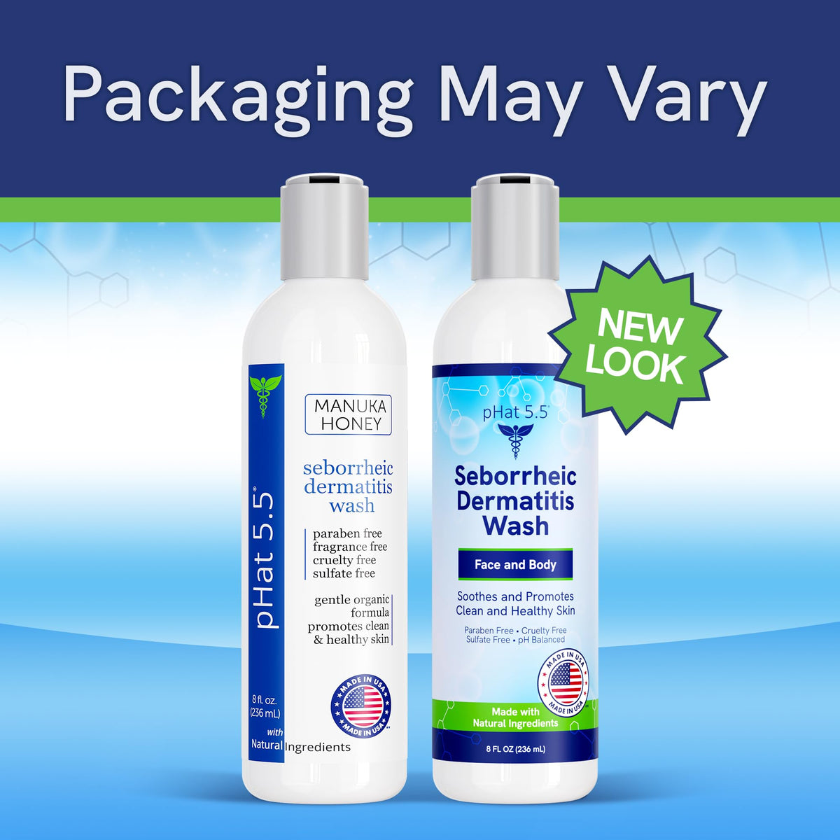 pHat 5.5 pump and label close-up highlighting ingredient clarity and trust