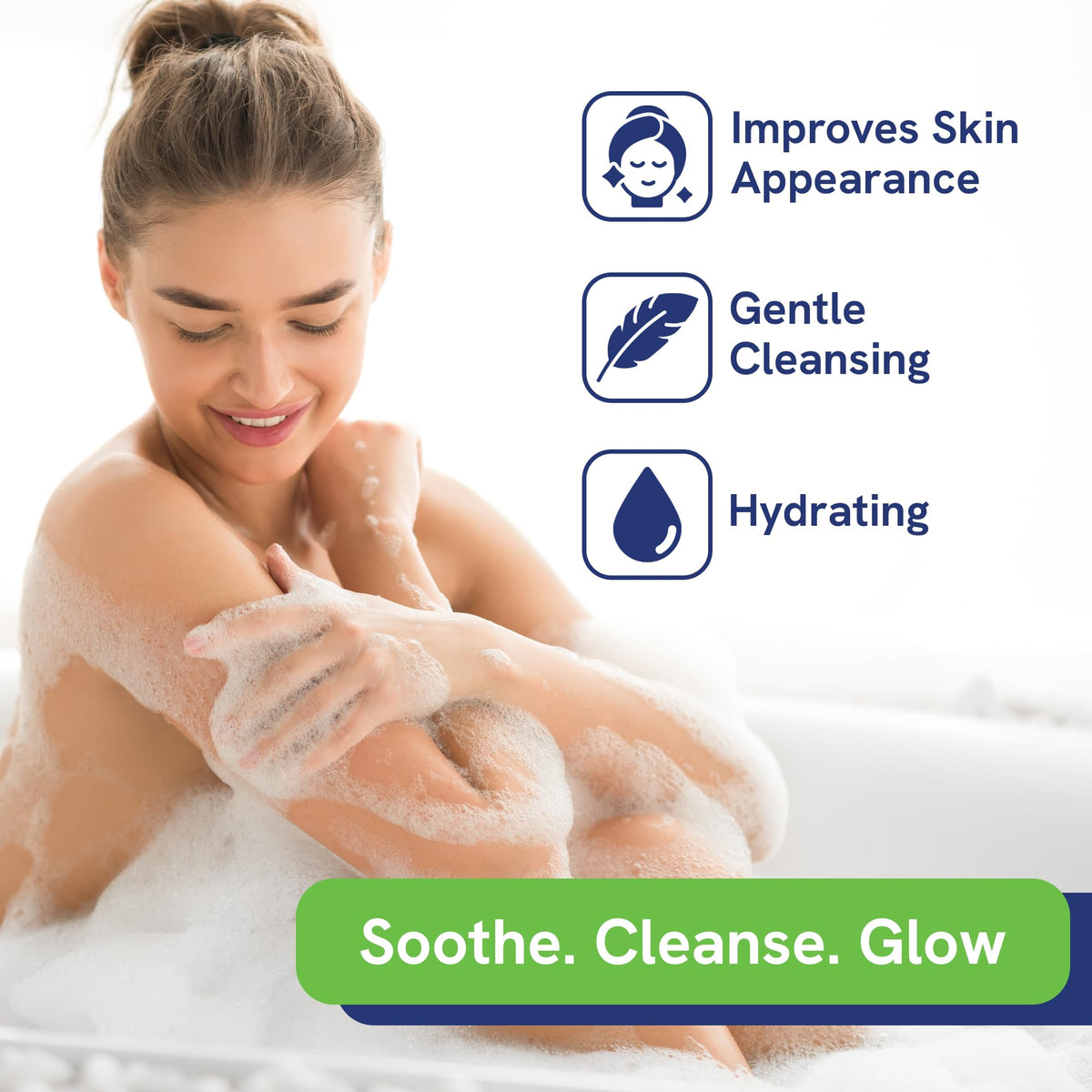 pHat 5.5 applied to hands for face cleanse demonstrating gentle use