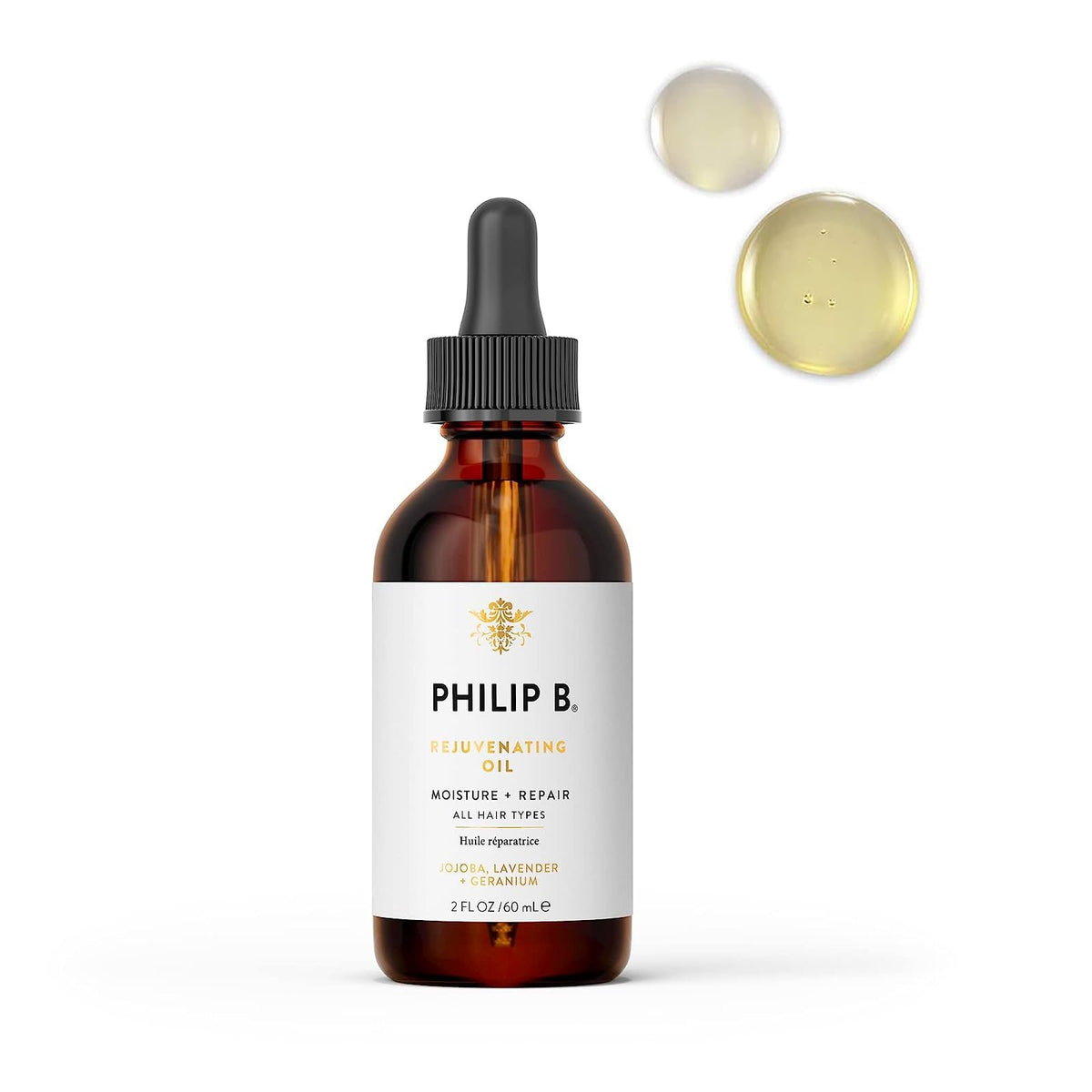 PHILIP B front packaging showing 2 oz bottle and brand clarity and benefit