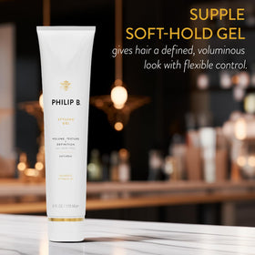 PHILIP B open cap revealing gel texture for smooth application