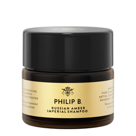PHILIP B front bottle showing compact travel size and premium design