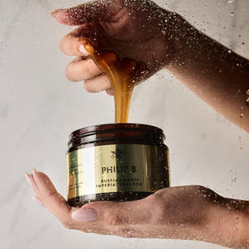 PHILIP B silk protein droplet illustrating strengthening and smoothness