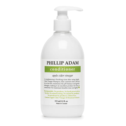 Phillip Adam conditioner front packaging showing 12 ounce bottle and label benefits