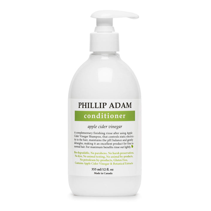 Phillip Adam conditioner front packaging showing 12 ounce bottle and label benefits
