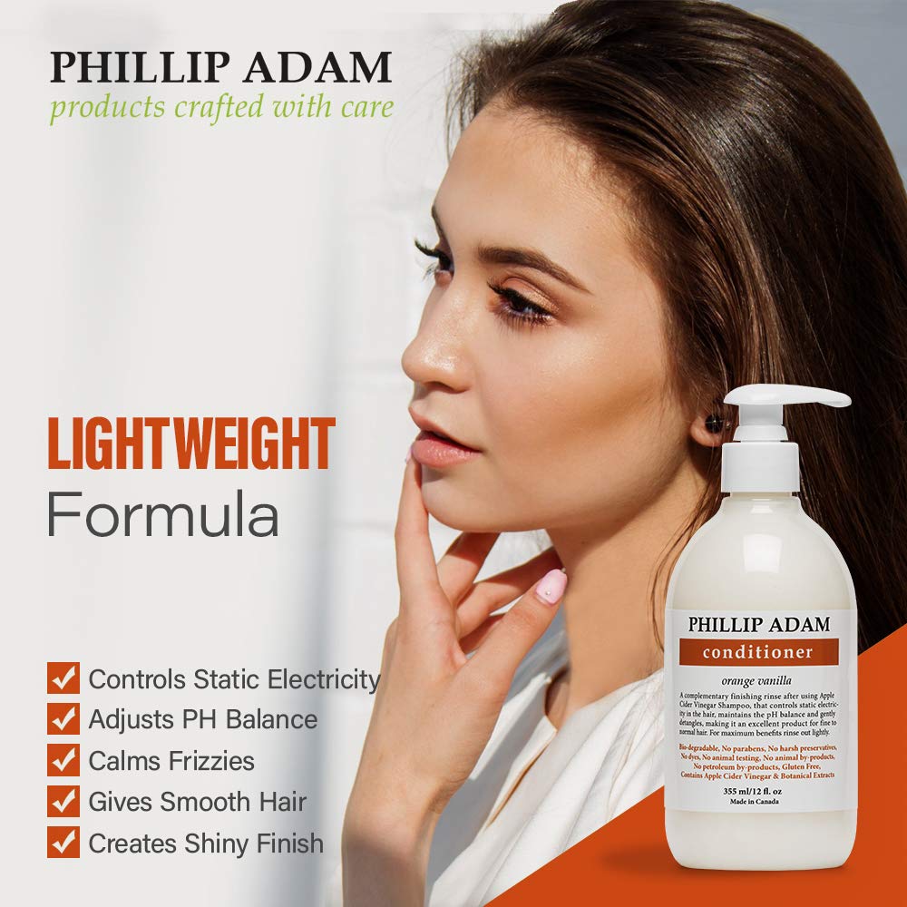 Phillip Adam label close-up highlighting natural ingredients and clean formulation