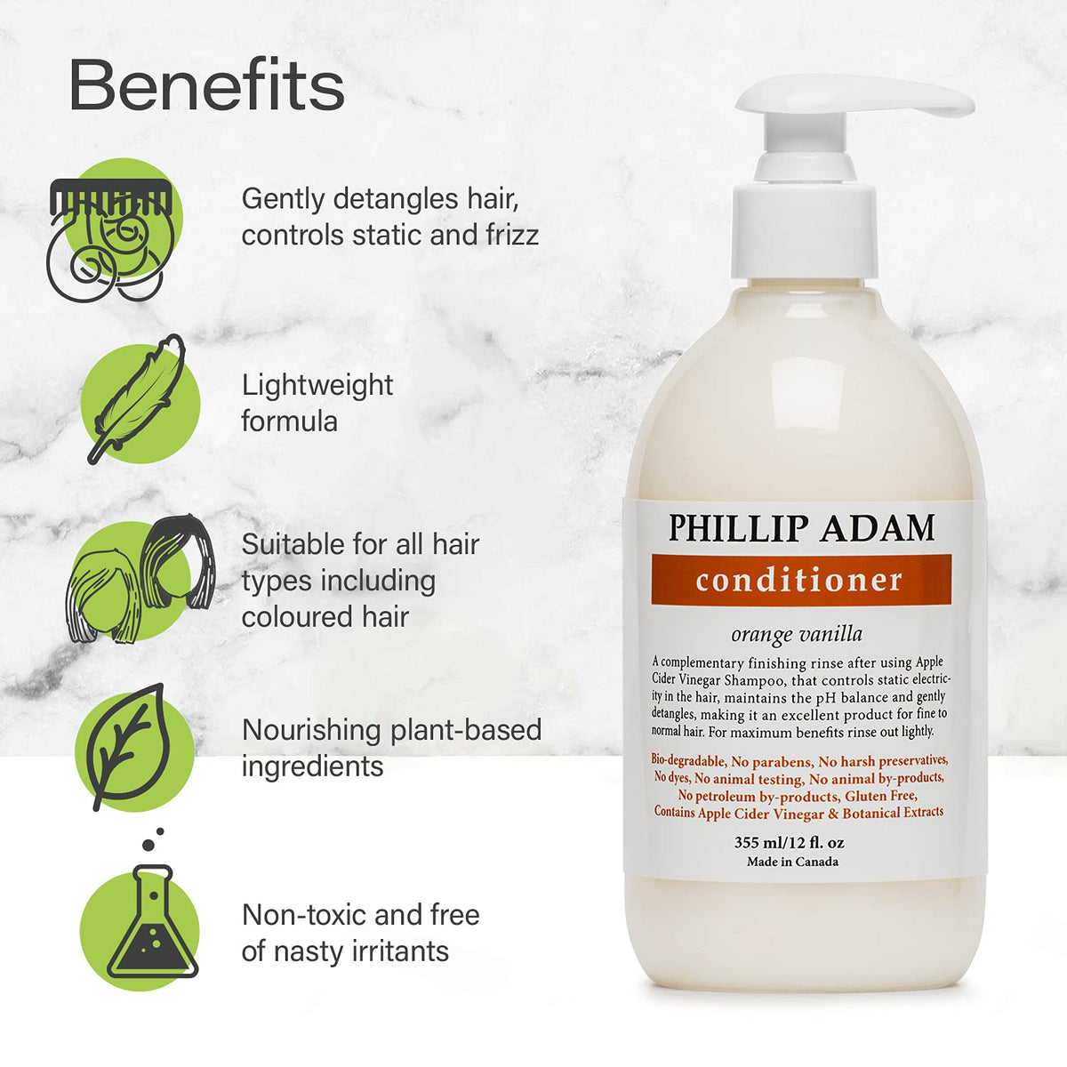 Phillip Adam bottle beside a ruler for 12 ounce size and scale reference