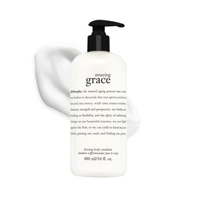 philosophy bottle front view showing label and size, clear product identity and benefit