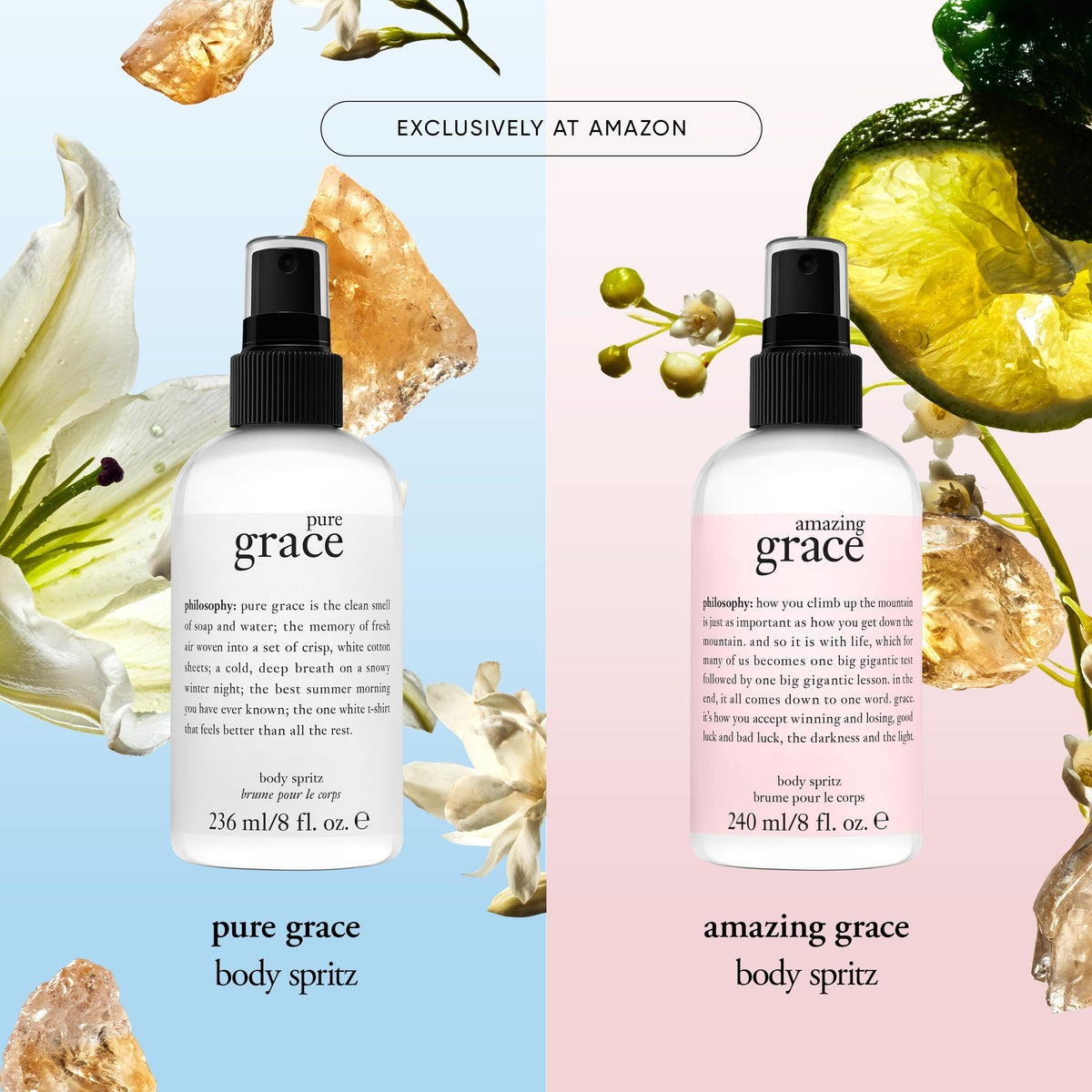 philosophy bottle staged on vanity to show everyday fragrance use