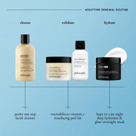 philosophy nighttime application demonstrating comfortable overnight wear