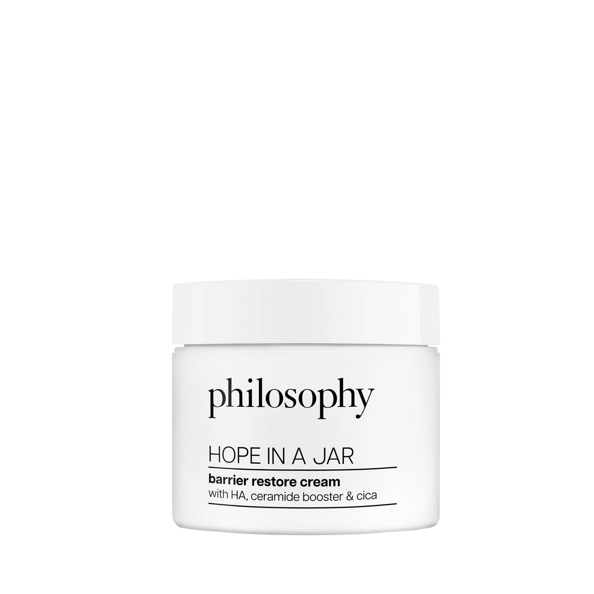 philosophy front jar view showing packaging and clear moisturizing benefit