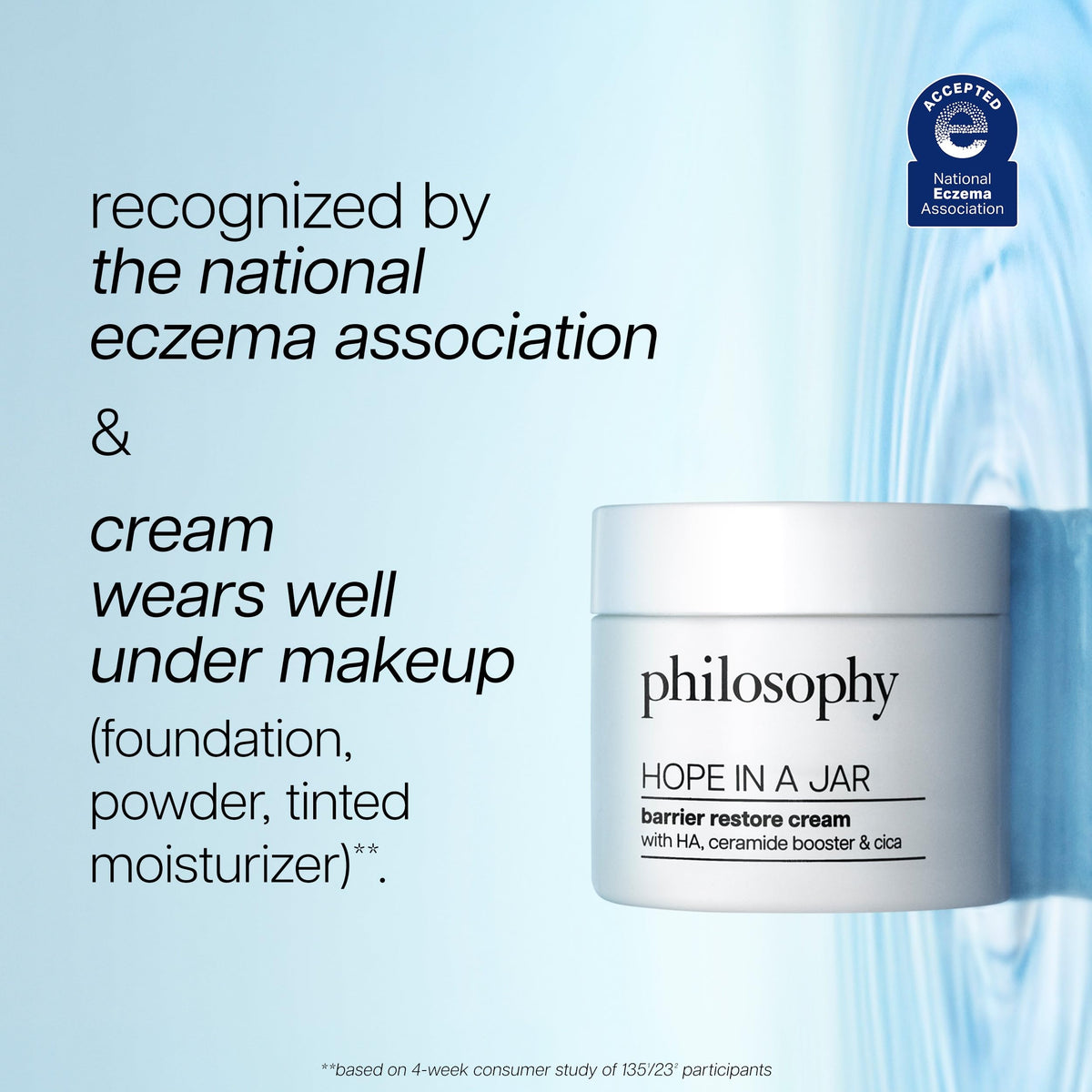philosophy cream on vanity with skincare items showing morning routine benefit