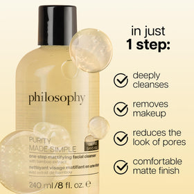 philosophy cap and pump detail highlighting easy dispensing and spill-free control