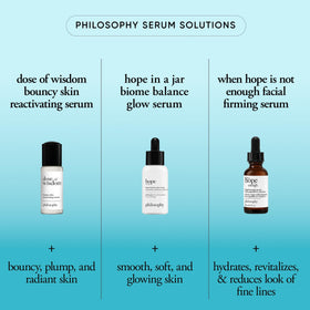 philosophy bottle next to ruler for size comparison highlighting compact travel-friendly design