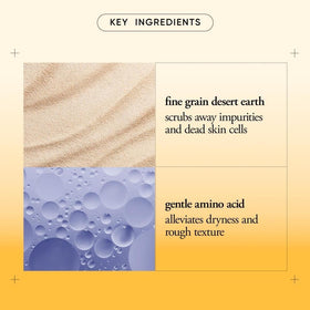 philosophy close-up texture reveals fine desert earth granules for gentle polish