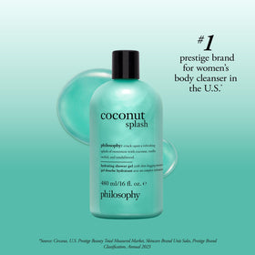 philosophy in-shower application showing soothing, aromatic experience