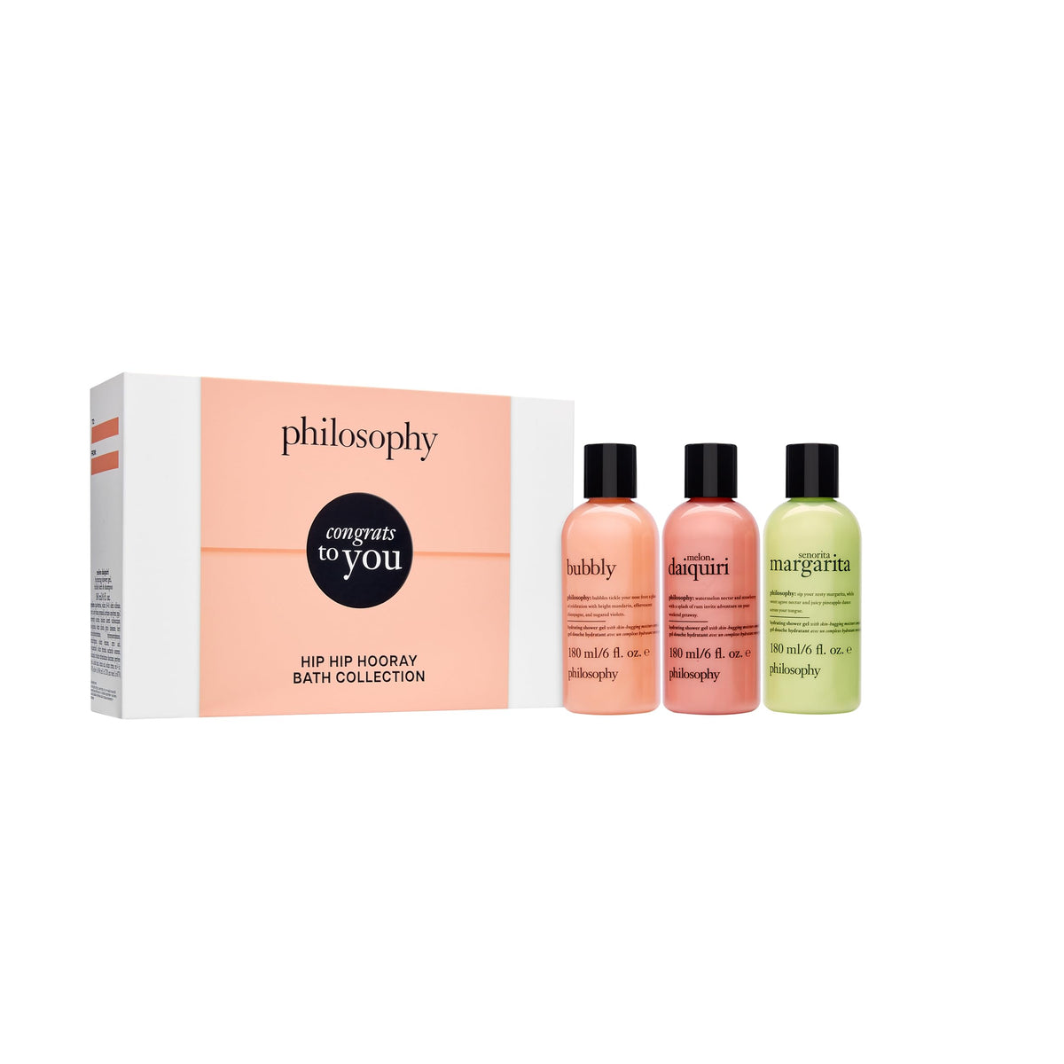 philosophy front packaging showing three-scent gift set, perfect for gifting