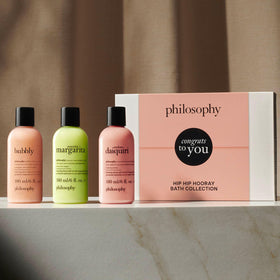 philosophy lather in hand demonstrating rich foam and hydrating feel