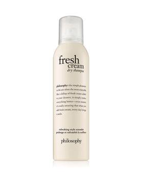 philosophy fresh cream dry shampoo front packaging showing size and label, promotes easy refresh