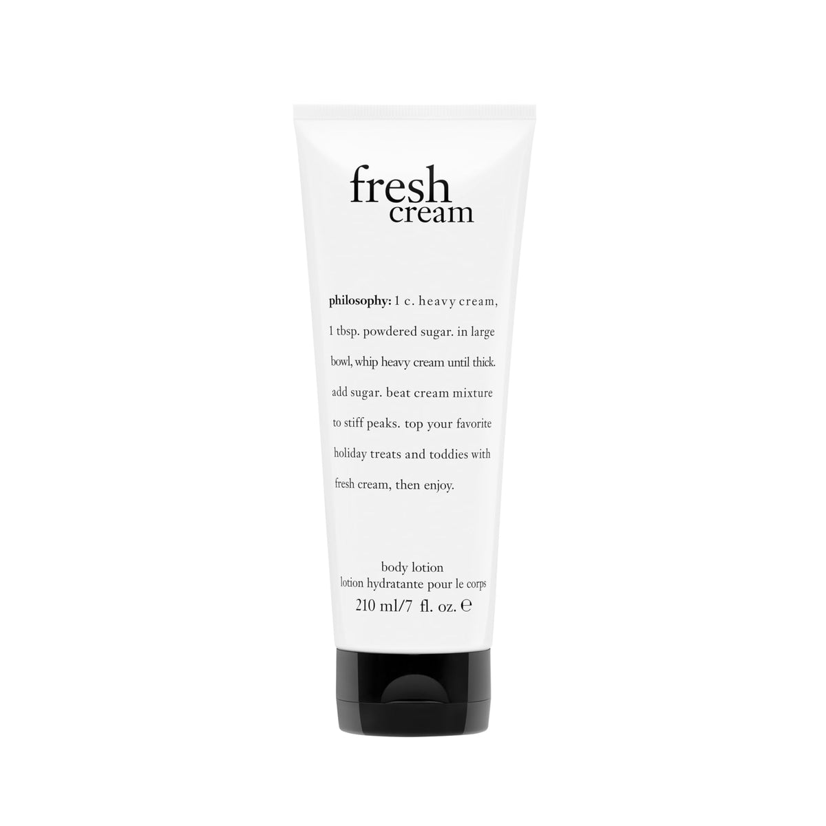 philosophy fresh cream front packaging showing bottle and label for product clarity