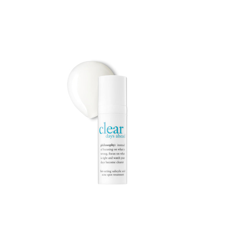 philosophy front packaging showing product name and benefits for targeted blemish care