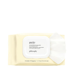 philosophy front packaging showing 30-count wipes and travel convenience