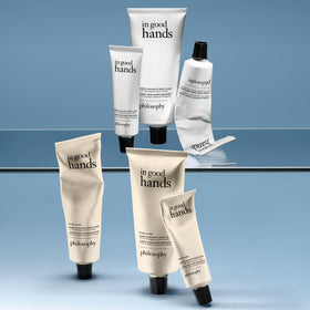 philosophy ingredients label highlighting vitamin C and hyaluronic acid benefits
