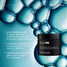philosophy hyaluronic drop highlighting deep hydration benefit