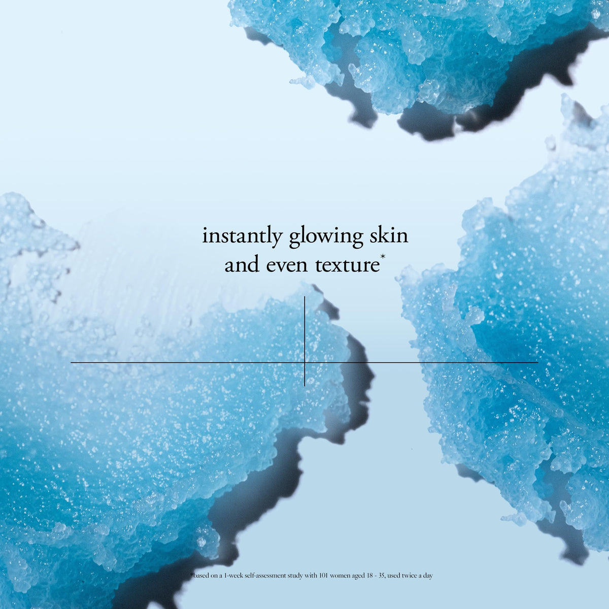 philosophy in use hand applying mousse to cheek demonstrating quick glow benefit