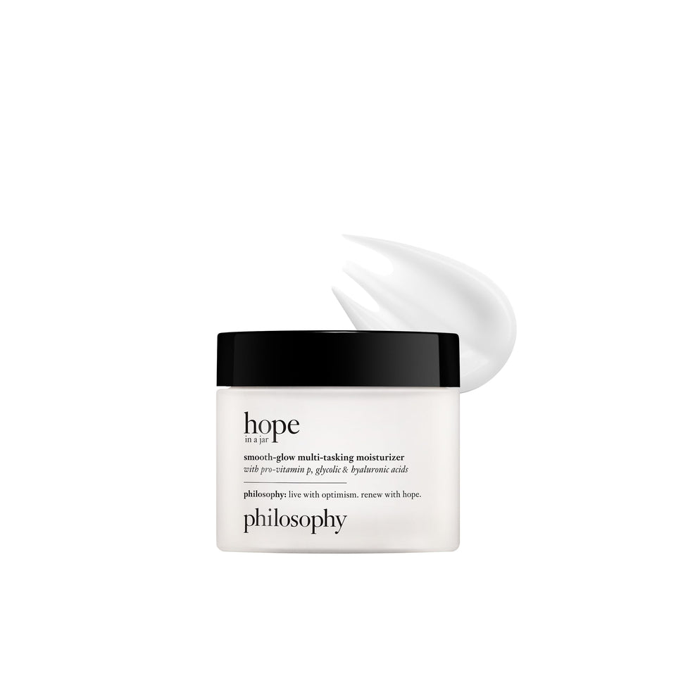 philosophy front packaging showing jar and label for clear identification and trust