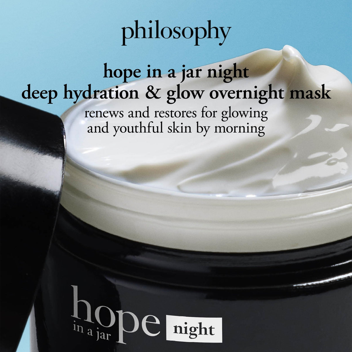 philosophy open jar cream texture illustrating silky absorption