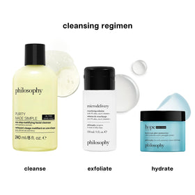 philosophy label closeup revealing product info and clear ingredient visibility
