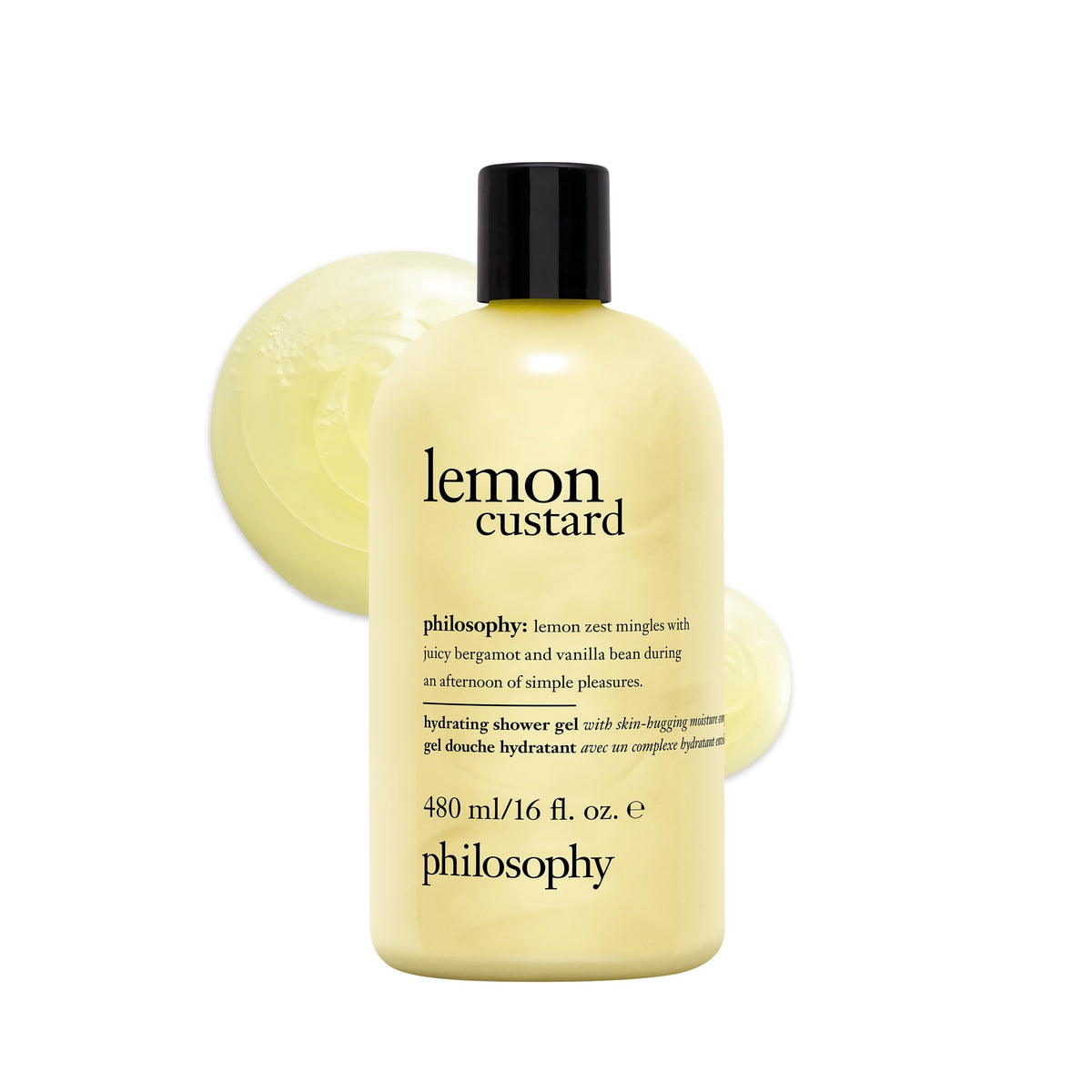 philosophy front packaging showing 16 fl oz bottle and label benefit