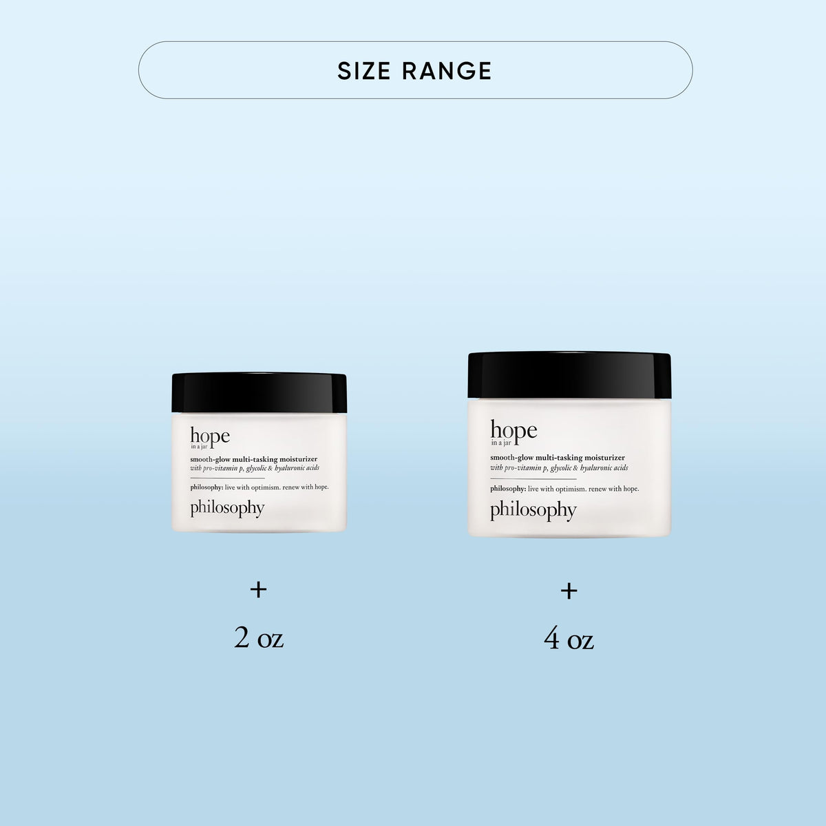 philosophy open jar top-down view demonstrating product amount and creamy finish