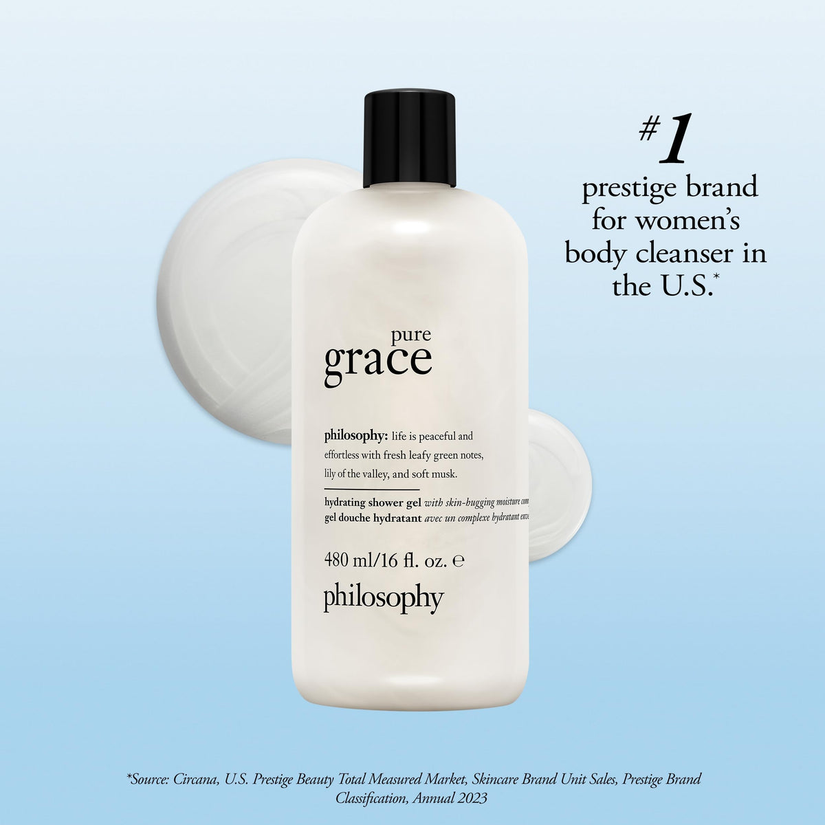 philosophy creamy lather detail showing texture and hydrating feel benefit