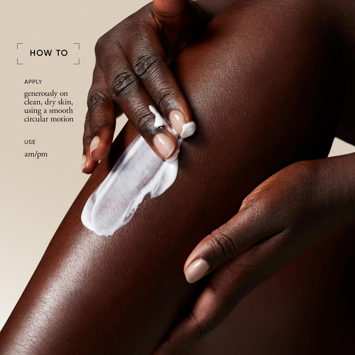 philosophy pure grace applied on arm demonstrating quick absorption and hydration
