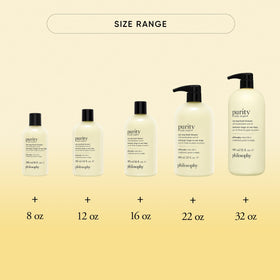 philosophy before and after skin comparison illustrating cleaner, refreshed skin appearance