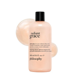 philosophy front bottle showing radiant grace packaging and scent benefit