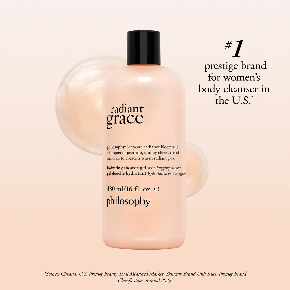 philosophy product in shower hands-on use illustrating comfort and moisture