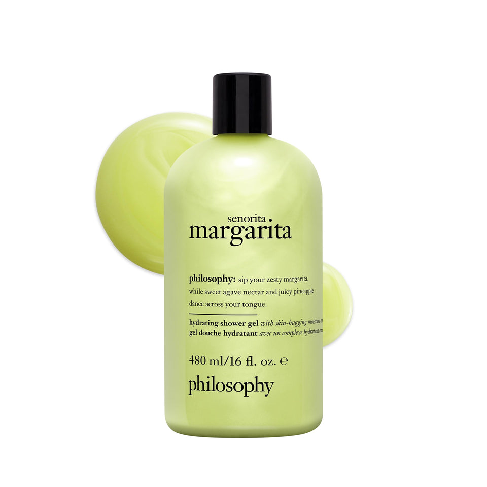 philosophy bottle front packaging showing label and scent benefits