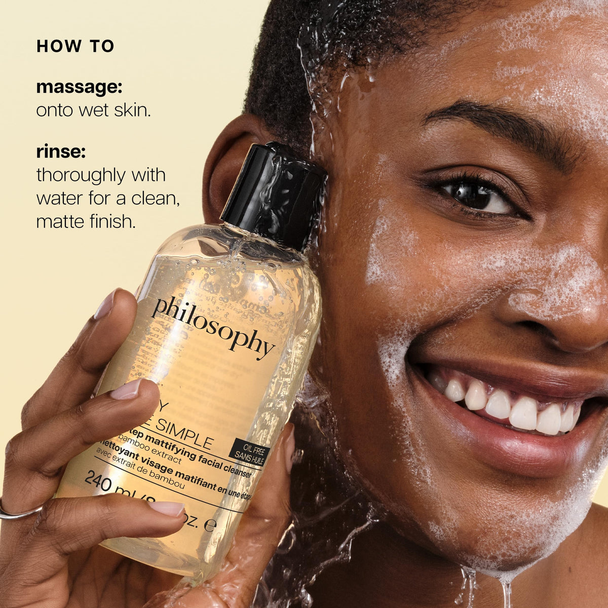 philosophy fresh foam texture close-up demonstrating gentle cleansing and residue removal