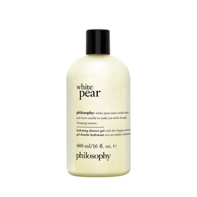 philosophy white pear front packaging showing 16 fl oz bottle and label benefits