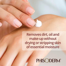 bathroom countertop scene with pHisoderm in routine to illustrate everyday skincare integration