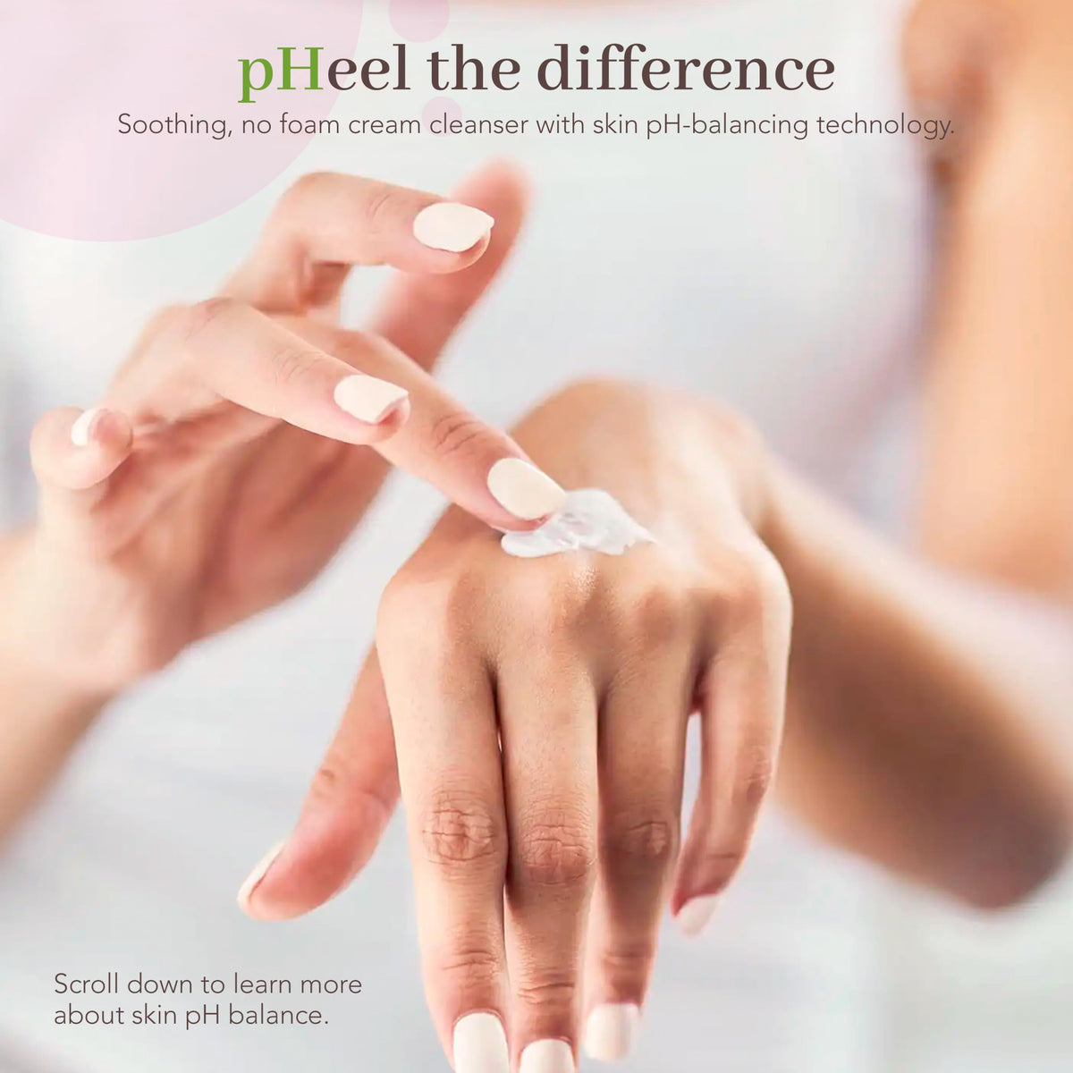 pHisoderm close-up label highlighting gentle ingredients and reassurance