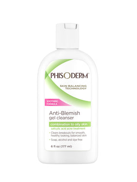 pHisoderm front packaging showing 6 fl oz pump and clear branding for quick identification and trust
